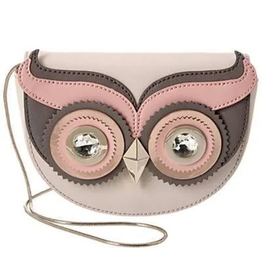 Kate Spade Blaze A Trail Crystal Eye Owl Mini Crossbody Or Clutch